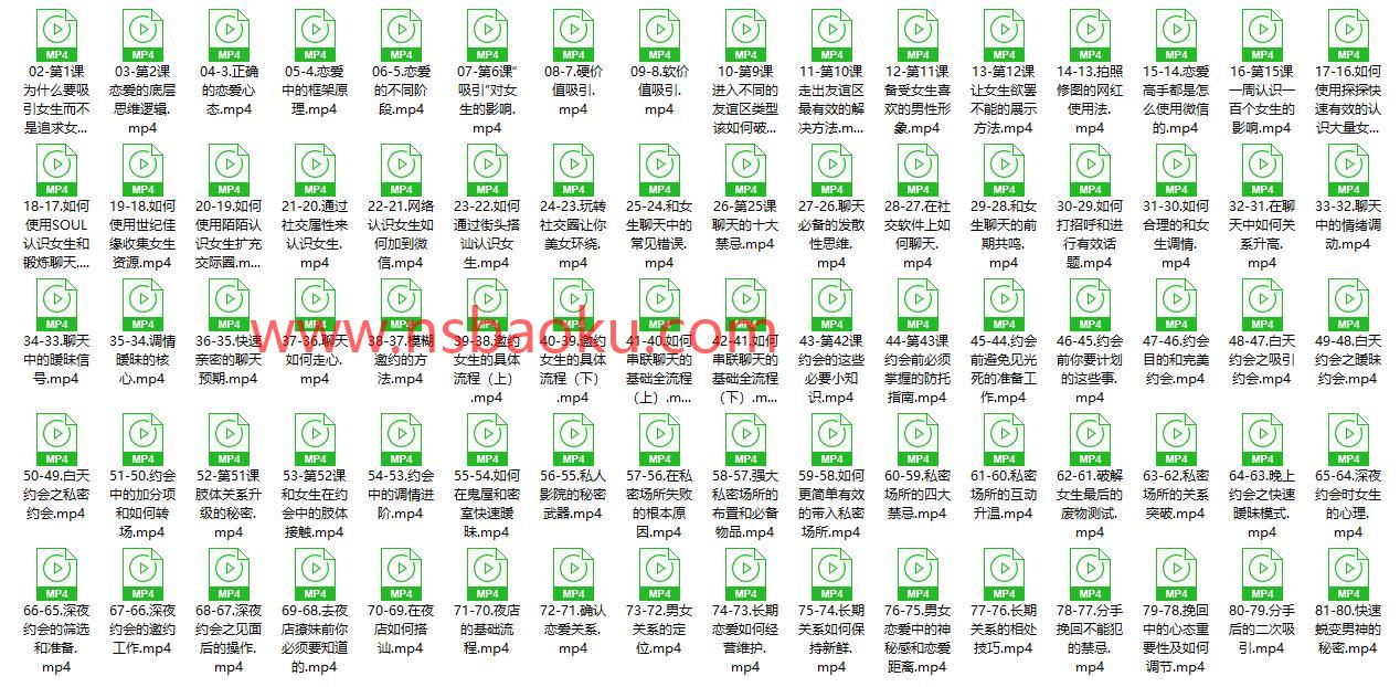 [7.8GB]默尘《男神计划》让你的爱情出神入化-男士宝库