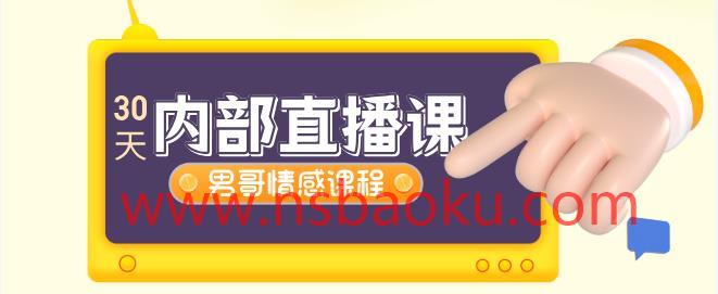 [23.4GB]男哥情感《30天内部直播课》-男士宝库