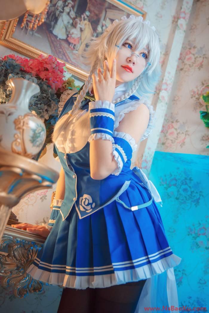 图片[3]-[Cosplay] 嘿丝&腿控福利-东方眼镜乡 十六夜咲夜 [14P/99M]-男士宝库