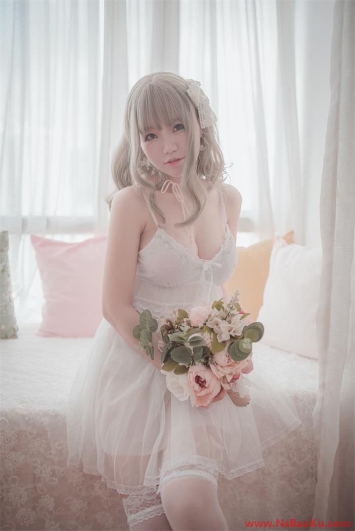 Coser女神@Yoko宅夏Cos – 白色丝质连衣裙 [26P/161MB]-男士宝库
