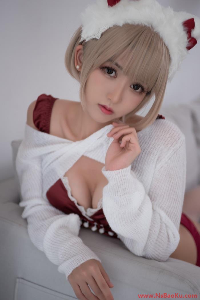 图片[2]-网紅Coser@鳗鱼霏儿 – 兽耳 圣诞白网袜 [18P/184MB]-男士宝库