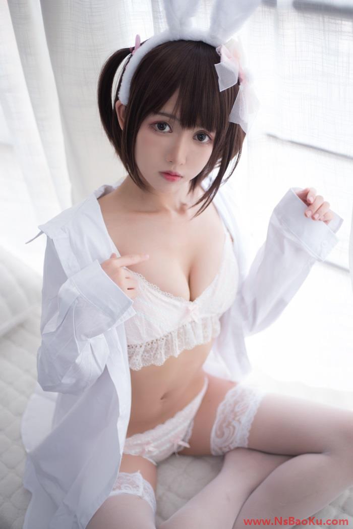 网紅Coser@鳗鱼霏儿 – 兽耳 白色雷丝情趣 [17P/172MB]-男士宝库