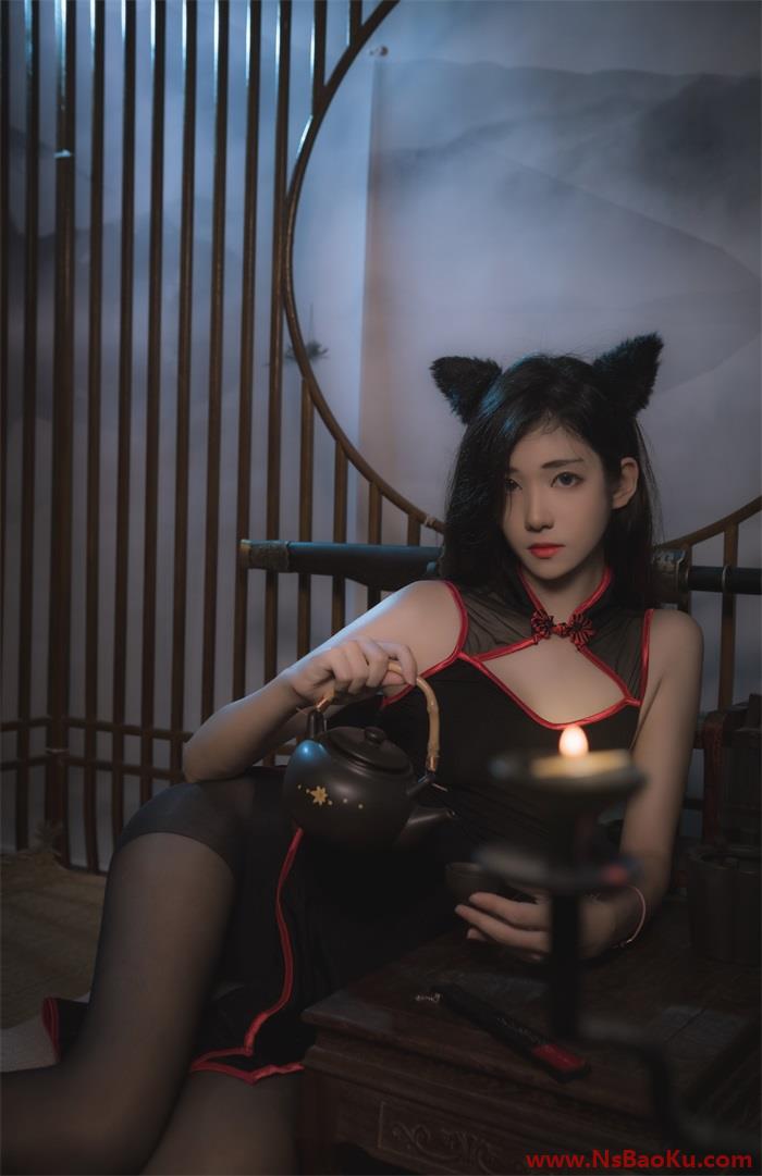 图片[3]-微博红人动漫Coser@南桃Momoko 黑旗袍.福利向 [25P/33.1MB]-男士宝库