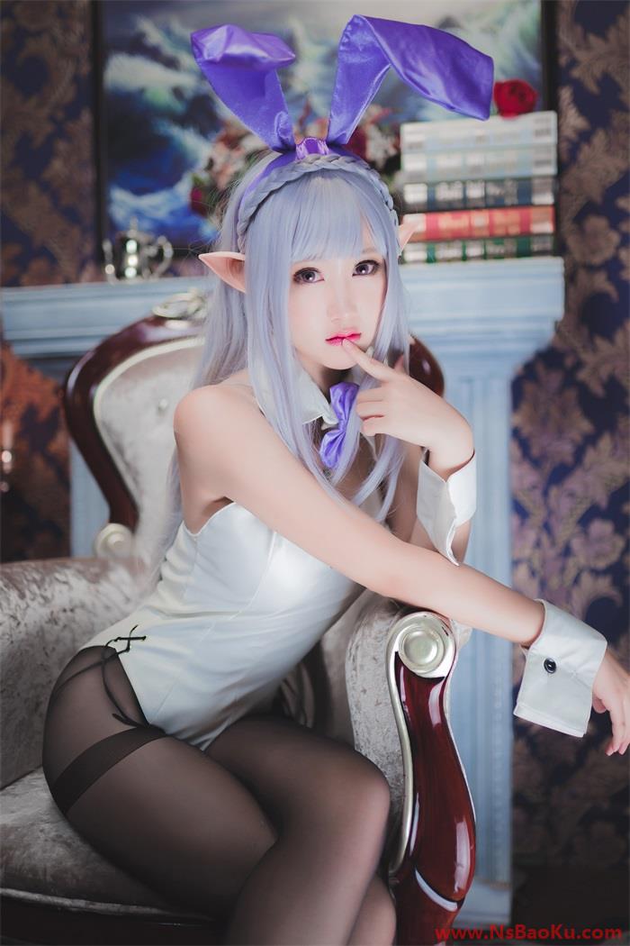 图片[2]-人气动漫Coser@沫小舞 – 艾米莉亚兔女郎 [18P/133MB]-男士宝库