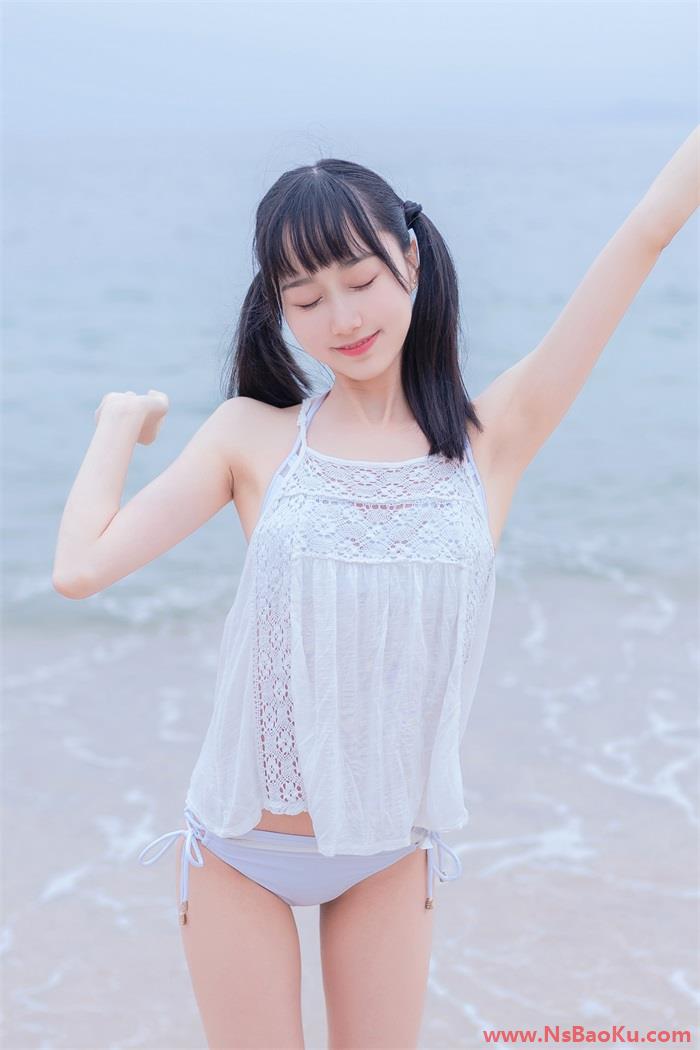网紅Coser@木绵绵OwO – 海边白色比基尼电子版 [30P/133MB]-男士宝库