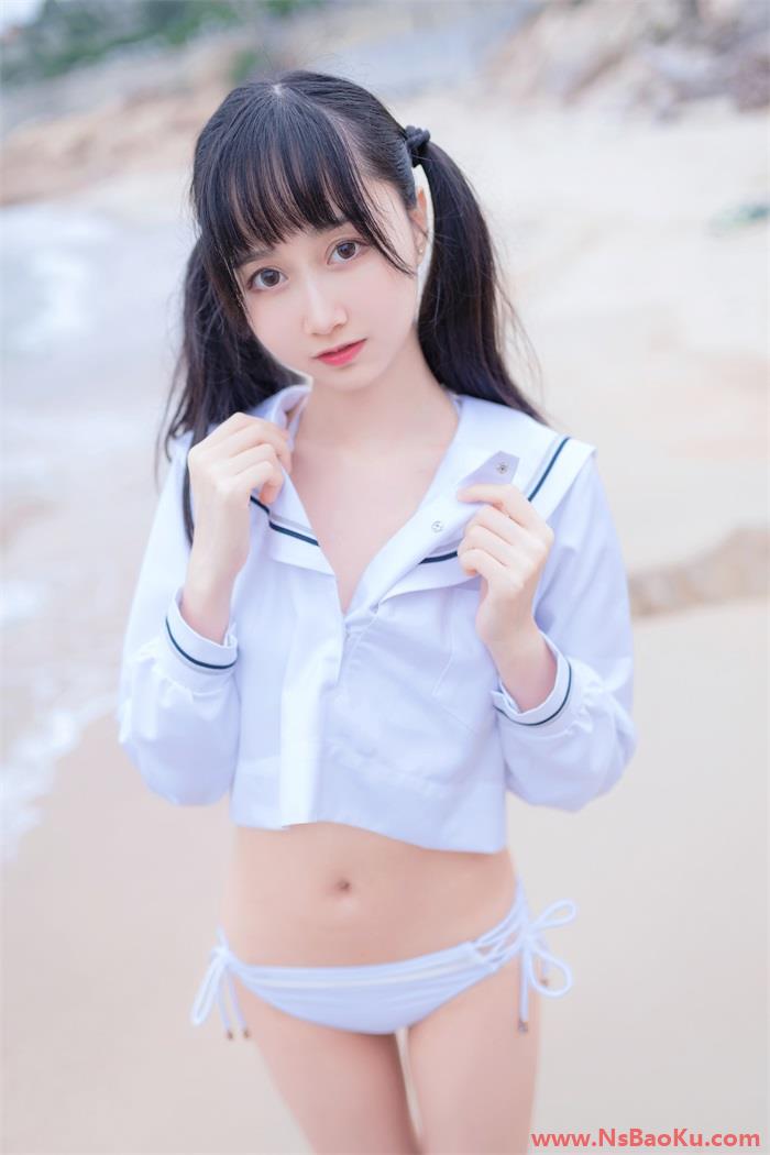 图片[2]-网紅Coser@木绵绵OwO – 海边白色比基尼电子版 [30P/133MB]-男士宝库