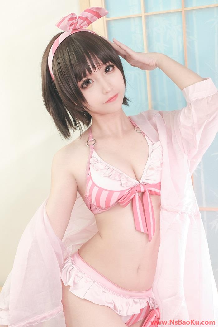 图片[3]-知名动漫博主@蠢沫沫 加藤惠泳装 [40P/473MB]-男士宝库