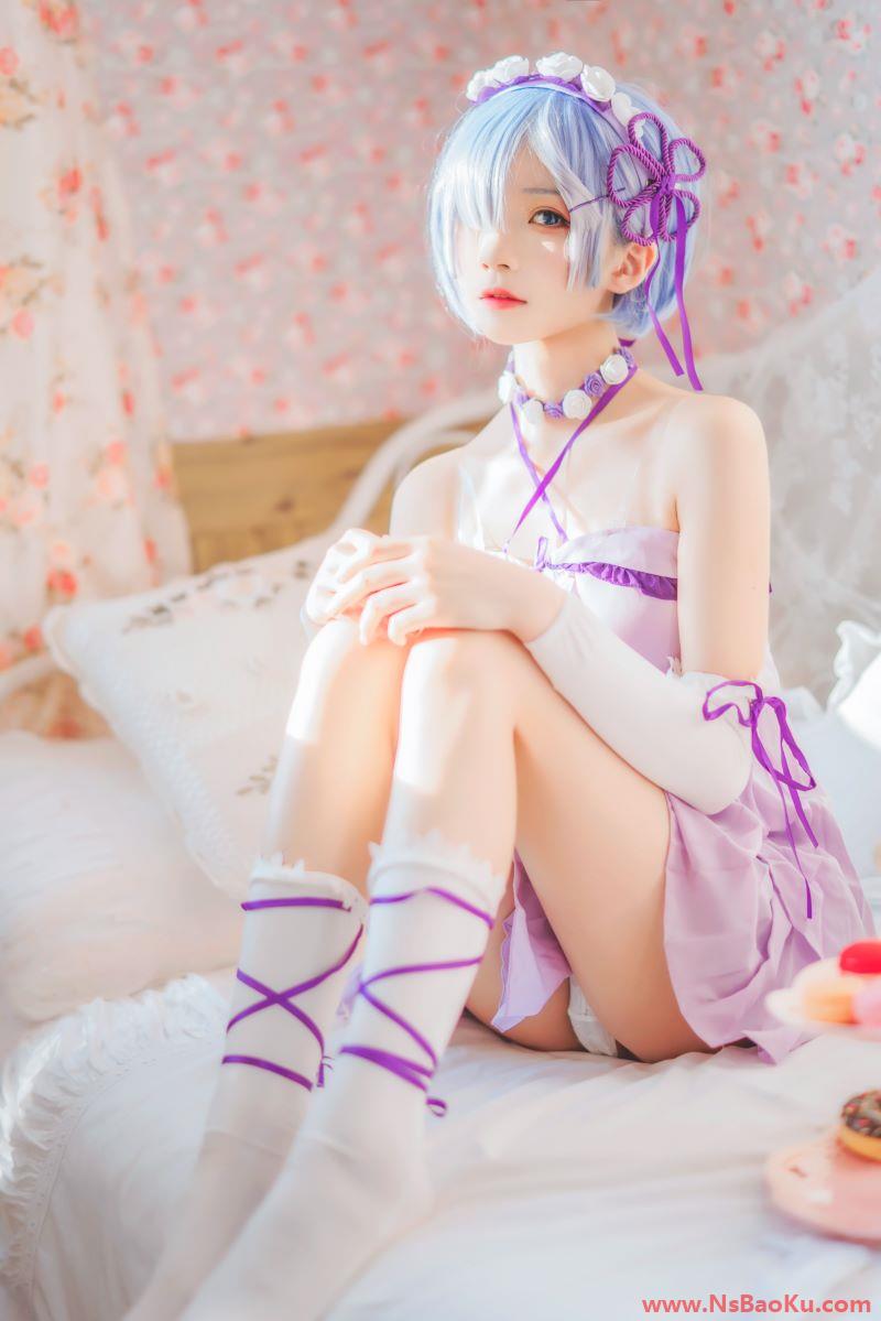 人气Coser@桜桃喵 蕾姆小睡裙 [40P/639MB]-男士宝库