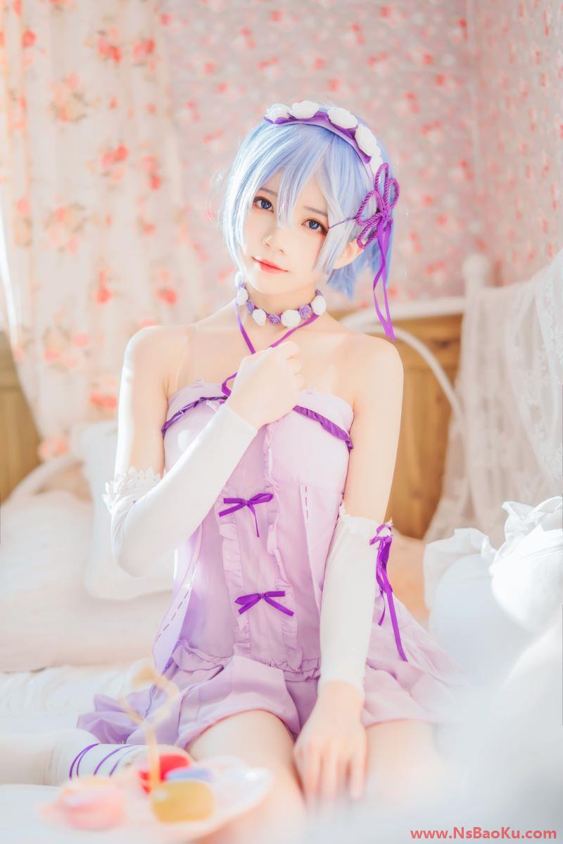 图片[2]-人气Coser@桜桃喵 蕾姆小睡裙 [40P/639MB]-男士宝库