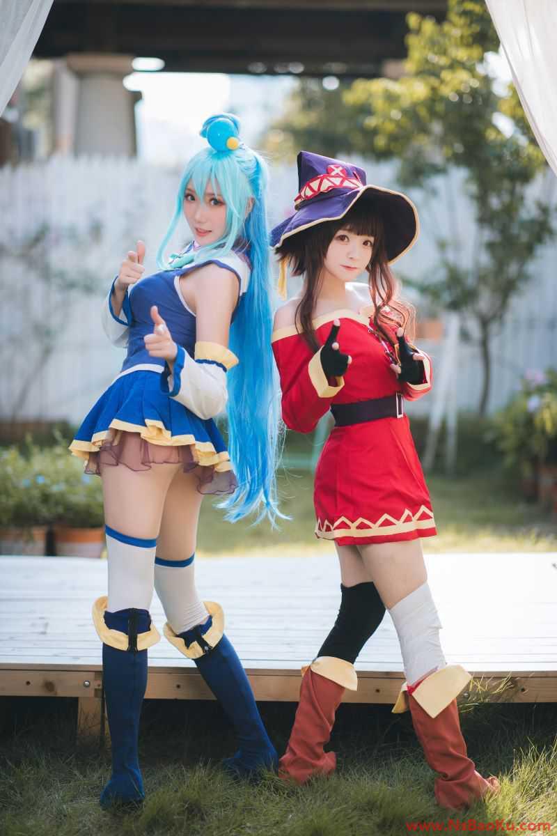 动漫Coser@瓜希酱 阿库娅单人+与惠惠双人 [18P/115MB]-男士宝库